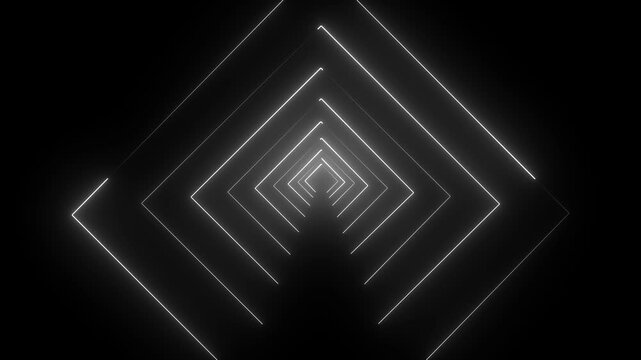 Futuristic Neon Line Animation Loop with Glowing Cyberpunk Linear Waves and Abstract Motion Graphics Elements for Creative Overlay