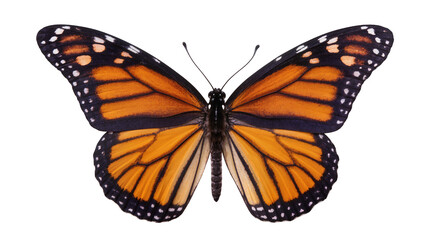 Monarch butterfly with orange black, and white wings © darietta