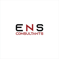 Obraz premium Modern ENS Consultants Logo Design on White Background – Corporate Business Branding Identity