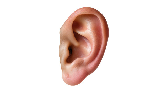 Human ear with skin texture and details