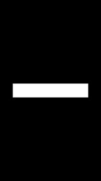 Solid white rectangle label text box expanding from center animation on transparent background. Alpha channel included