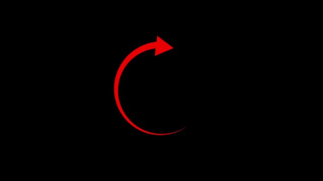 Neon red arrow growth up and down icon on background. business graph animation arrow symbol concept.4K Video