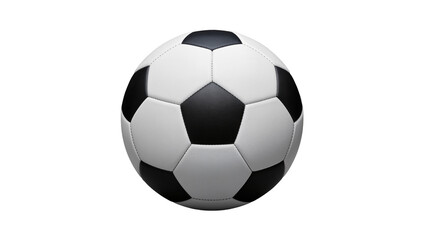 Naklejka premium Classic soccer ball with black and white pentagonal panels