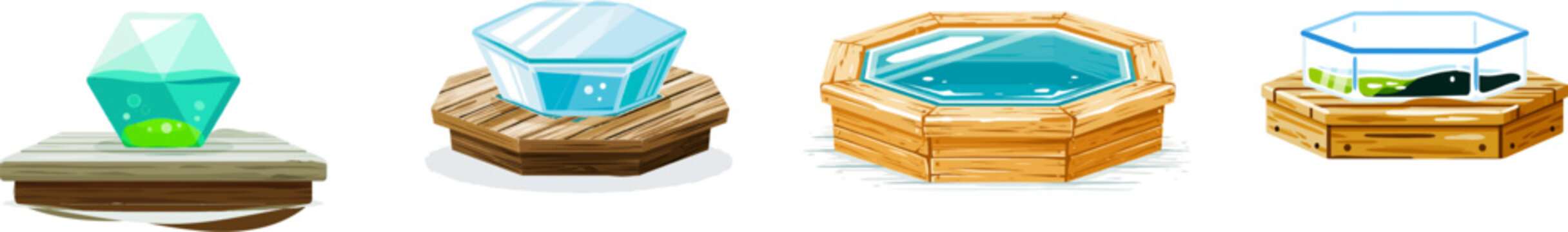 A heavy hexagonal glass deck prism rests atop an aged teak wood deck of an old sailing ship, its clean architectural lines contrasting against the weathered planks