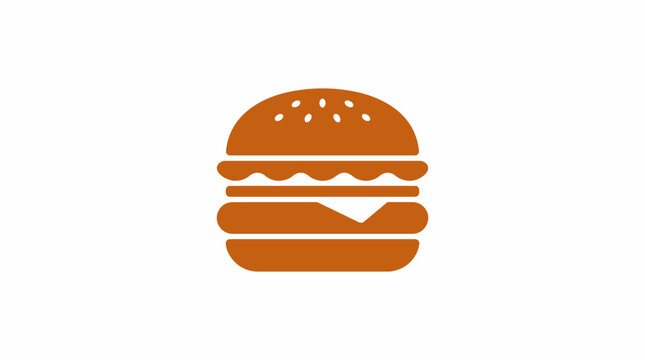 Delicious Burger Icon Food Symbol.