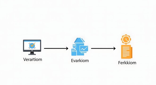 Computer monitor house with message and server rack icons with arrows flat vector illustration