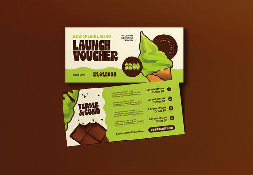 Green New Menu Launch Gift Voucher