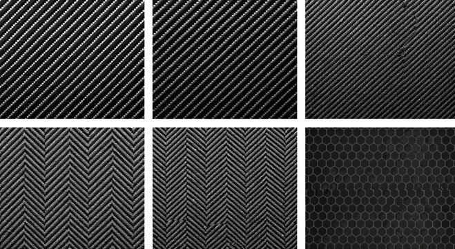Abstract Geometric Textures: Lines, Herringbone, Hexagonal Patterns - Dark Tones