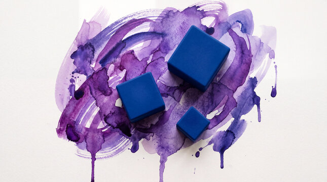 abstract background with blue cubes