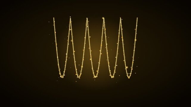 Golden Crown Particles Royal Background Loop