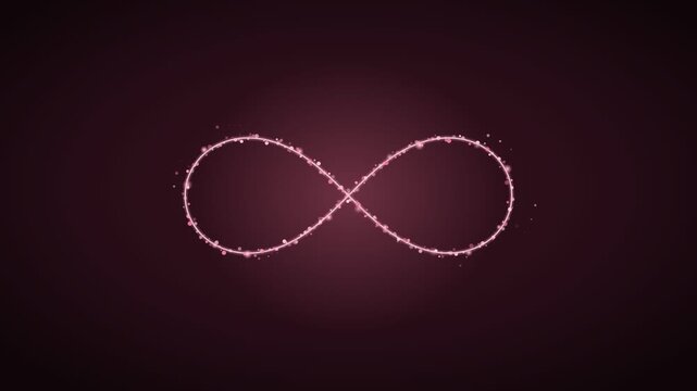 Pink Infinity Symbol Particles Background Loop