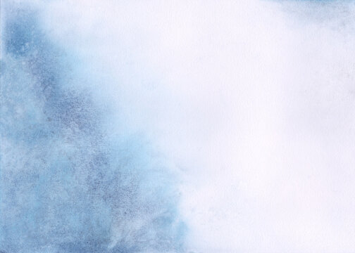 Soft Blue Watercolor Wash Texture with Minimalist Gradient Background