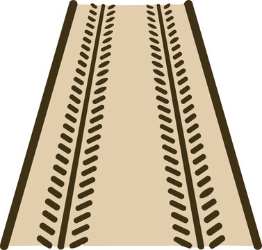 Tire Tracks on a Sandy Road - Abstract Geometric Design