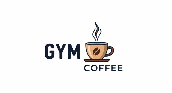 Text and coffee cup logo