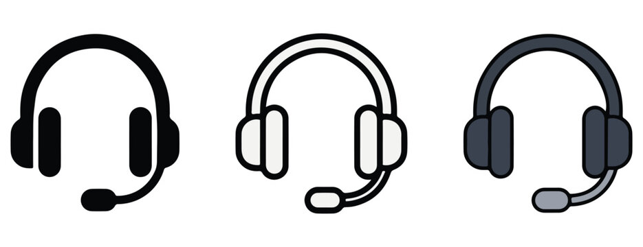 headphone, headset, microphone, icon, symbol, 
