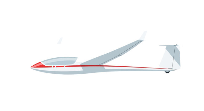 Illustration of a modern glider aircraft in profile view.