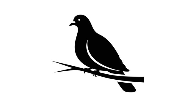 Dove perched on a wooden branch represents a universal symbol of peace and hope while sitting quietly against a clean white background to emphasize purity and tranquility in nature.