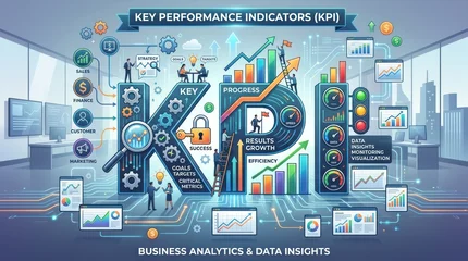 Key Performance Indicators KPI Business Analytics and Data Insights Concept. © Dece Std