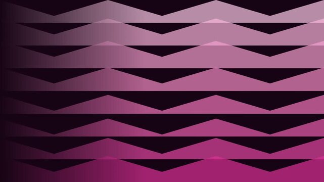 Magenta zigzag bands on dark background, corporate dynamic motion loop