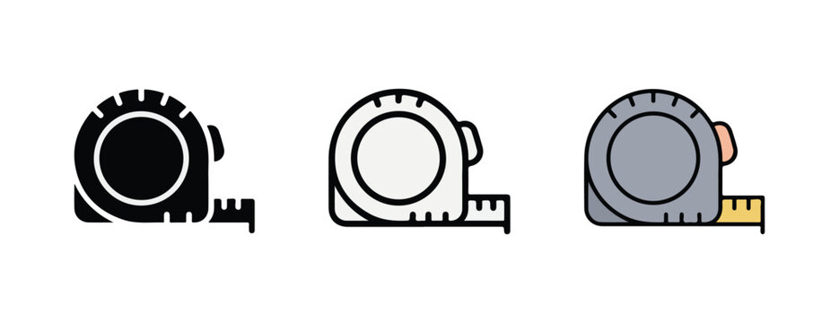 tape measures in different colors and styles for measurement and construction purposes  illustration