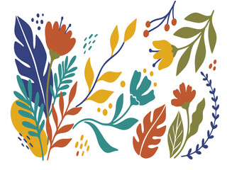 Fototapeta premium Colorful Floral Illustration
