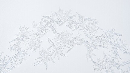 Obraz premium Intricate white frost textures with detailed ice crystal patterns inspired by a freezing winter morning on a clear glass surface