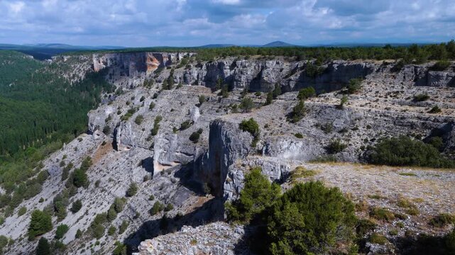 Landscapes in the Lobos River Canyon from Ucero, Burgo de Osma region, Soria, Castile and Leon, Spain, Europe