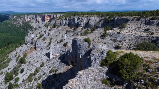 Landscapes in the Lobos River Canyon from Ucero, Burgo de Osma region, Soria, Castile and Leon, Spain, Europe