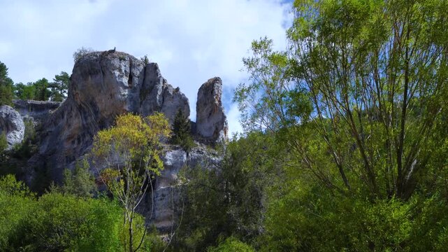 Landscapes in the Lobos River Canyon from Ucero, Burgo de Osma region, Soria, Castile and Leon, Spain, Europe
