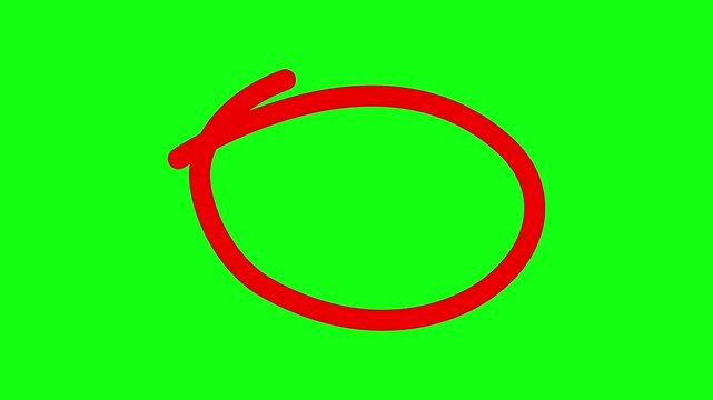 Animated red circular arrow symbol on a bright green block design that shows the concept of recycling or sustainable processes in a visually appealing and environmentally friendly way.