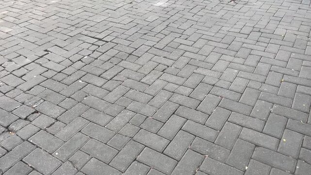 Grey Paving Block Pattern Texture Background