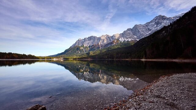 Timelapse of Eibsee and Zugspitze in Germany