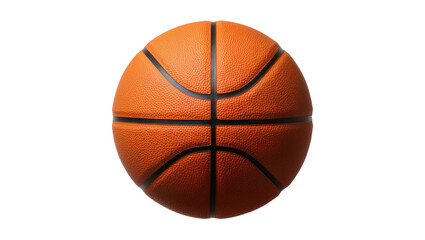 Fototapeta premium Orange basketball with black lines and textured surface