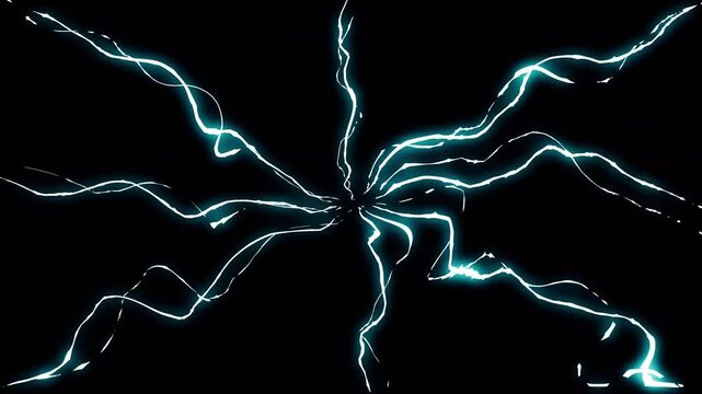 Dynamic electric lightning flash FX animation with powerful thunderbolt strikes, glowing plasma energy bursts, lightning thunderbolt energy, FX 2d comic flash explosion plasma shockwave, 4k