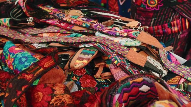 Authentic Mayan Artisan Market with Traditional Textiles and Crafts