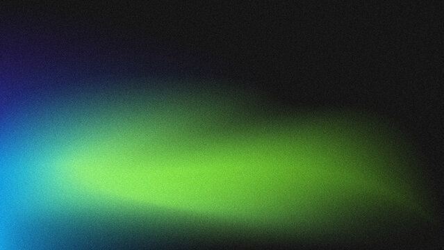 Noise textured abstract backdrop with a smooth horizontal color shift from deep navy blue to vivid lime green, set on a solid black grainy base.
