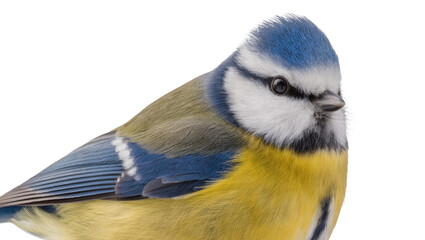 Blue tit bird with yellow breast and blue wings © Ophelia