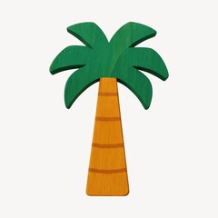 Obraz premium Colorful tropical palm tree illustration.