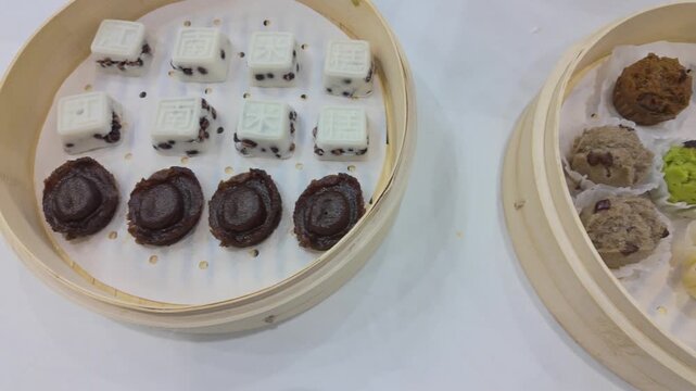 Traditional exquisite pastry display on a plate