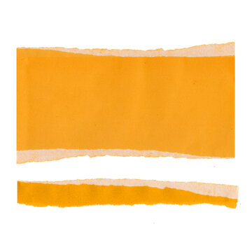 Orange sticky tape strips on white background