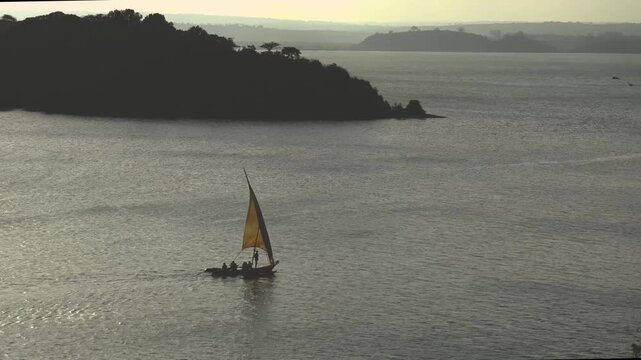 dhow sailing in the ocean