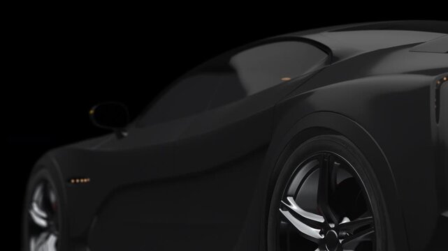 See through chassis animation of electric vehicle battery and motor setup. EV Cars And Green Energy Concept 3D Animation.