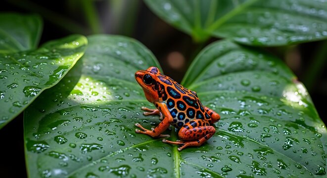 green frog on a leaf