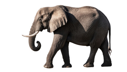 Obraz premium African elephant walking, large mammal with tusks and trunk