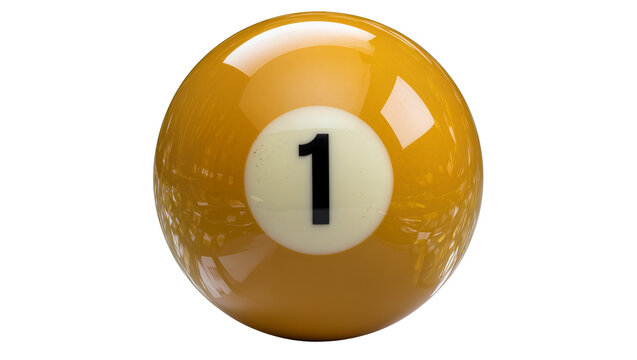 Yellow billiard ball number 1