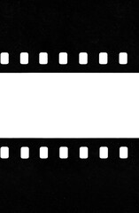 Fototapeta premium Seamless repeating film strip border with subtle dust and scanned analog texture, isolated on transparent background.