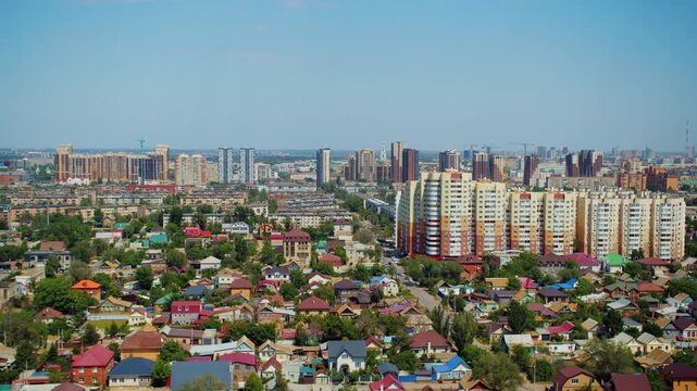 Panoramic view of urban residential district skyline