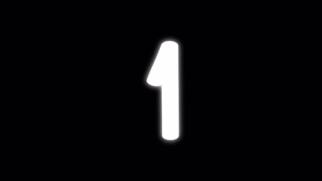 5 Second Countdown Glitch Effect with Digital Distortion Animation