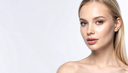 Naklejka premium Close-up portrait of a stunning woman