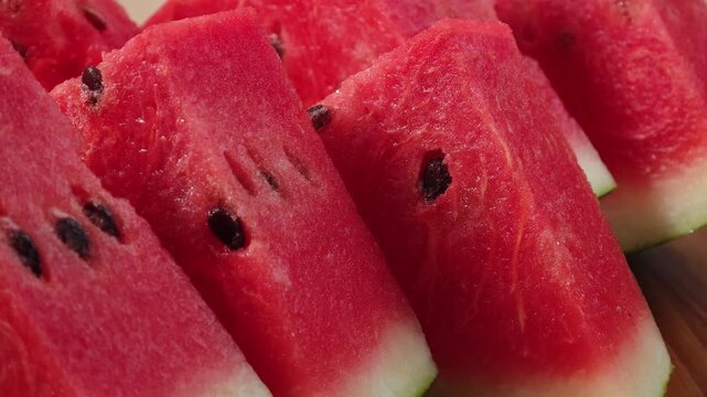 Close-up of a sliced ​​watermelon.